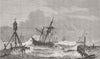 DENMARK. Storms, Baltic. Zealand, Kjöge 1872 old antique vintage print picture