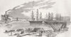 LONDON. John Bowes, Collier, East & West india docks 1852 old antique print