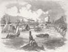 BELGIUM. Queen leaving Antwerp 1852 old antique vintage print picture