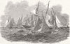 KENT. Wreck of Renown, Sheerness 1852 old antique vintage print picture