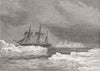 ARCTIC. Cruising, pack. Entry to Smith Sound 1876 old antique print picture
