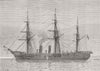 SHIPS. H M S Boadicea 1876 old antique vintage print picture