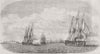 ESTONIA. Royal Navy leaving Naissaar 1855 old antique vintage print picture