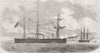SHIPS. The Glatton floating battery 1855 old antique vintage print picture