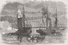 BRISTOL. Lord Raglan's remains, Cumberland Basin 1855 old antique print