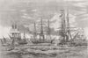 GERMANY. Retribution, Kiel harbour 1855 old antique vintage print picture