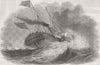 IOW. Queen's cruise-Royal yacht, Needles 1846 old antique print picture
