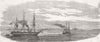 FINLAND. Steam-ships surveying, Suomenlinna 1854 old antique print picture