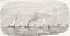 EGYPT. Ships, bar, Rosetta Nile 1854 old antique vintage print picture