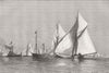 FRANCE. Nice Regatta-Yachts rounding judge's ship 1892 old antique print