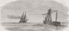 FRANCE. Prince Napoleon expedition, abandoned ship 1856 old antique print