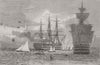 MALTA. St Jean D'Acre, Ft Elmo; Ricasoli 1856 old antique print picture