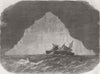 ANTARCTICA. Indian Queen hits Iceberg, South Pacific 1859 old antique print