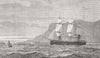 DORSET. HMS Bacchante, Portland Harbour with Royals 1879 old antique print