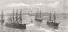 EGYPT. Indian transport ships, Suez Canal 1878 old antique print picture