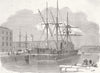 SHIPS. H M floating battery Glatton 1855 old antique vintage print picture