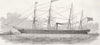 LANCS. Manchester ship 1851 old antique vintage print picture