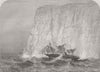 MELBOURNE. Royal Standard hits iceberg, voyage from  1864 old antique print