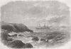 IRELAND. Shipwreck, Daunt's Rock, Cobh Harbour 1864 old antique print picture