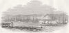 MOROCCO. 1st War. French fleet, Tangier 1844 old antique vintage print picture