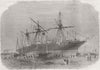 LANCS. Jura wreck, Crosby Point, Liverpool 1864 old antique print picture