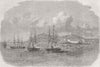 GHANA. Troops, from Cape Coast Castle 1864 old antique vintage print picture