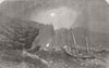 ITALY. The rocks of Scylla 1863 old antique vintage print picture