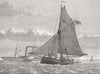 KENT. An Old Margate Hoy 1881 antique vintage print picture