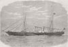 SHIPS. Viceroy of Egypt's new state yacht 'Mahrusseh' 1856 old antique print