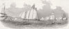 BOATS. Chinese Boat-Race-winning 1853 old antique vintage print picture