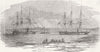 UKRAINE. Kinburnska. Curacoa, Tribune, Beagle, ice 1856 old antique print