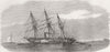 ISLE OF WIGHT. HMS Racer aground, Ryde Sands 1871 old antique print picture