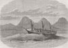 INDIA. P&O-ship Jeddo ashore Mumbai 1866 old antique vintage print picture