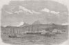 CHILE. Spanish blockading fleet, Valparaiso  1866 old antique print picture