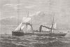 SOUTH AFRICA. Trojan ; Cape Mail Line 1880 old antique vintage print picture