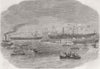 YORKS. Launch. ships from, Samuelson's Yd 1863 old antique print picture