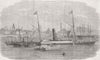 LONDON. Wreck of Baron Osy, Limehouse Reach 1863 old antique print picture