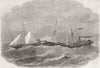 SHIPBUILDING. Jointed Iron Ship Connector 1863 old antique print picture