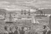 CUMBS. Clyde training-ship Cumberland 1881 old antique vintage print picture