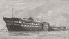 DEPTFORD. Smallpox hulks, Atlas & Endymion, Creek 1881 old antique print