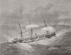 SHIPS. Turret-Ship Capt, wind during cruise 1870 old antique print picture