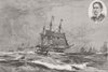 TRAFALGAR. 80th anniversary. After battle 1885 old antique print picture