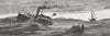 SOUTH AFRICA. Gunboats towed by transport 1885 old antique print picture