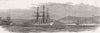KOREA. Port Hamilton. coaling station 1885 old antique vintage print picture