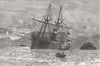PERU. Chile captured Peruvian ship Huascar, Mollendo 1879 old antique print