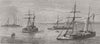 MALTA. Chinese gunboats off Malta 1867 old antique vintage print picture