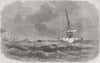 WEST INDIES. RMS Rhone wreck, St Peter's Island 1867 old antique print picture