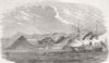 MOROCCO. Battle between Royal Navy & Riff pirates  1851 old antique print