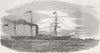 BOATS. The Orion steamer 1850 old antique vintage print picture
