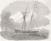 BOATS. The Azorian orange schooner 1850 old antique vintage print picture